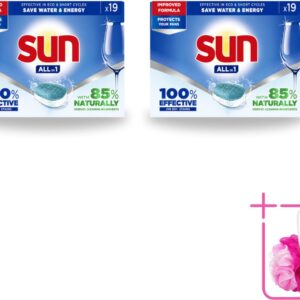 2 x Sun - Vaatwastabletten - All-in-1 Neutraal - 19 tabletten - Bulkverpakking - Vaatwasmiddel - Vaatwastablet (8721643612451)