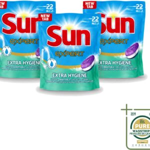 3 x Sun Expert - Extra Hygiëne - Vaatwastabletten - 22 Tabletten - Vaatwastabletten - Hygiëne - Vaatwasser - Reiniging - Kalk (8721643049639)