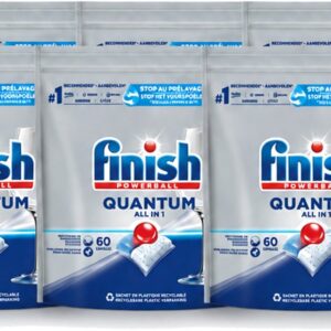 6 x Finish - Vaatwastabletten - Quantum All-in-1 - 60 Capsules - Voordeelverpakking - 6 stuks (8721643010844)