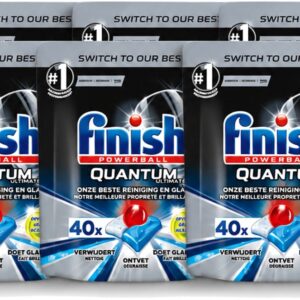 6 x Finish - Vaatwastabletten - Quantum Ultimate Ontvetter - 40 Capsules - Voordeelverpakking - 6 stuks (8721643010912)