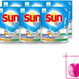 6 x Sun All-in-1 - Eco Label - Vaatwastabletten - 78 Tabletten - Bulkverpakking - Vaatwastabletten - Milieuvriendelijke vaatwas (8721643078769)