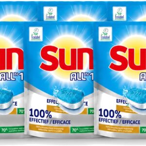 6 x Sun All-in-1 - Eco Label - Vaatwastabletten - 78 Tabletten - Voordeelverpakking - 6 stuks (8721643013159)