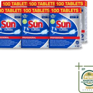 6 x Sun Classic - Pro Formula - Vaatwastabletten - 100 Tabletten - Vaatwastabletten - Vaatwasser - Reiniging - Vlekken Verwijderen - Kalkaanslag (8721643056866)