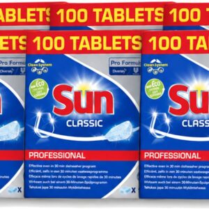 6 x Sun Classic - Pro Formula - Vaatwastabletten - 100 Tabletten - Voordeelverpakking - 6 stuks (8721643013128)