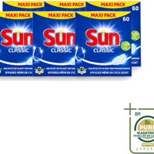 6 x Sun Classic - Vaatwastabletten - Eco - Voordeelverpakking - 60 Tabletten - Vaatwastabletten - Vaatwasser - Reiniging - Vaatwasmiddel - Eco-formule (8721643056910)