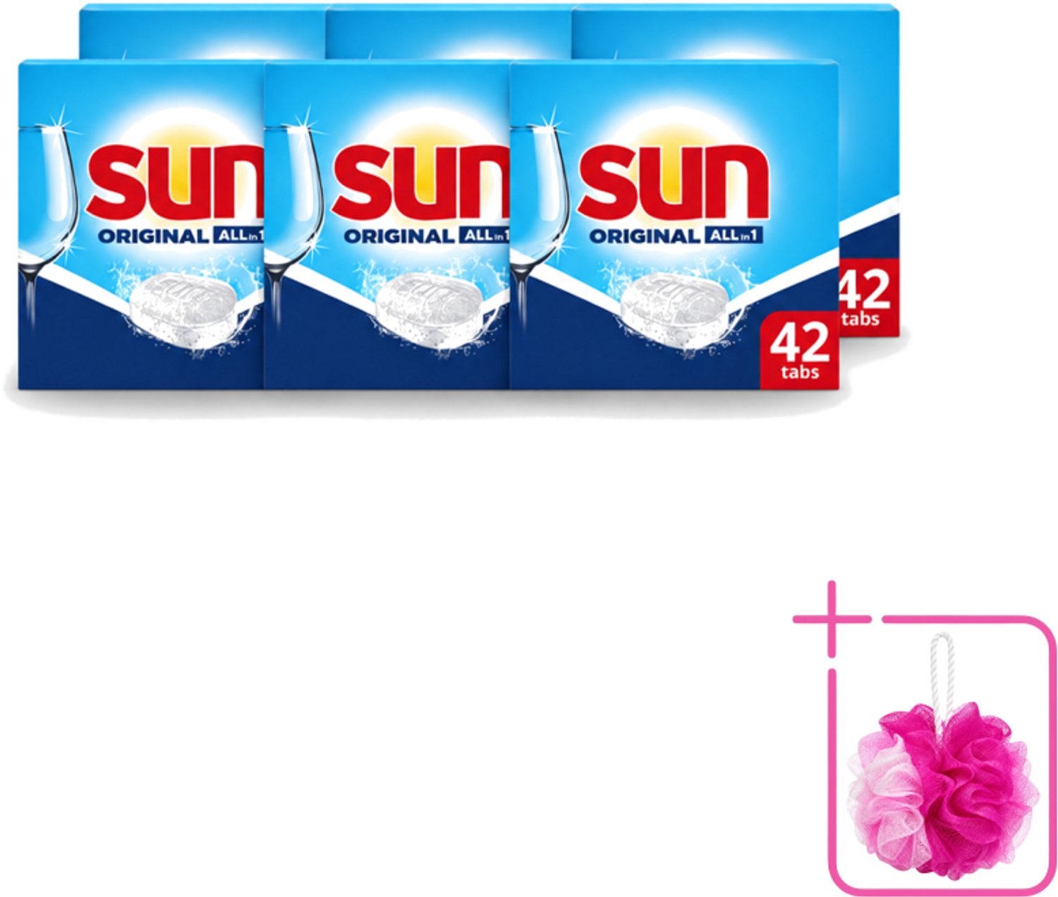6 x Sun - Vaatwastabletten - Original - 42 tabletten - Bulkverpakking - Vaatwastabletten - Vaatwasser (8721643118748)