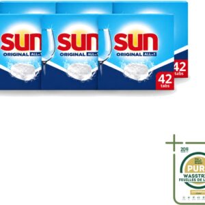 6 x Sun - Vaatwastabletten - Original - 42 tabletten - Vaatwastabletten - Vaatwasser - Reiniging - Vaatwastablet - Vaatwastabletten Original (8721643110131)