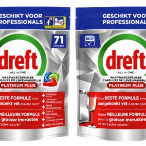 Dreft Platinum Plus Regular All in 1 Vaatwastabletten - 142 tabs (5061023101261)