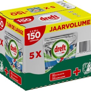 Dreft Vaatwastabletten Platinum Plus All In One Deep Clean 150 stuks (8700216268363)