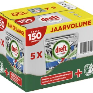 Dreft Vaatwastabletten Platinum Plus All In One Deep Clean 150 stuks (8700216652704)