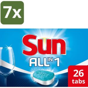 Sun All-in-1 Normaal Vaatwastabletten - 7 x 25 tabletten - Voordeelverpakking (8720181227516)