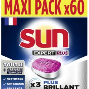 Sun vaatwastabletten expert plus 60 tabs maxi pack (8720182785749)